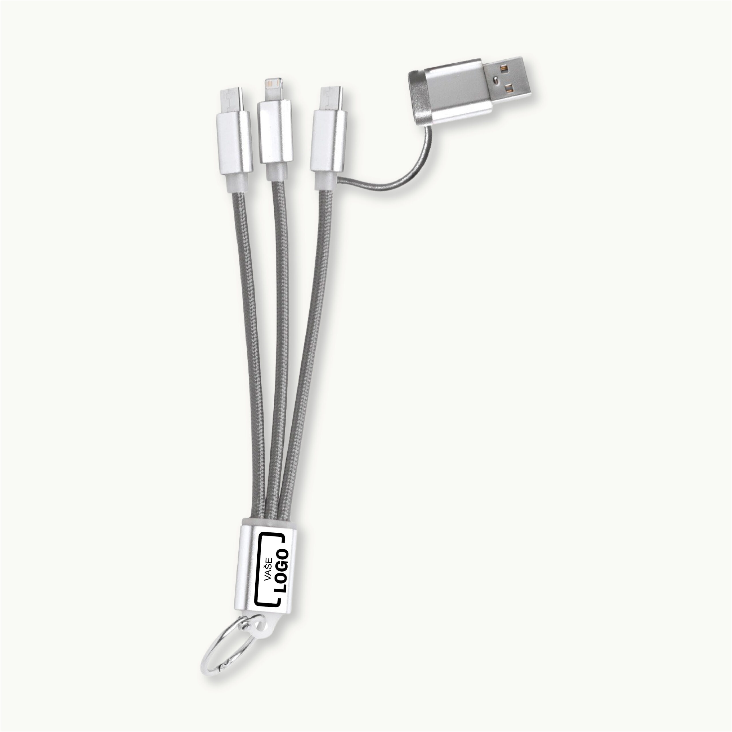 USB nabíjací kábel s príveskom