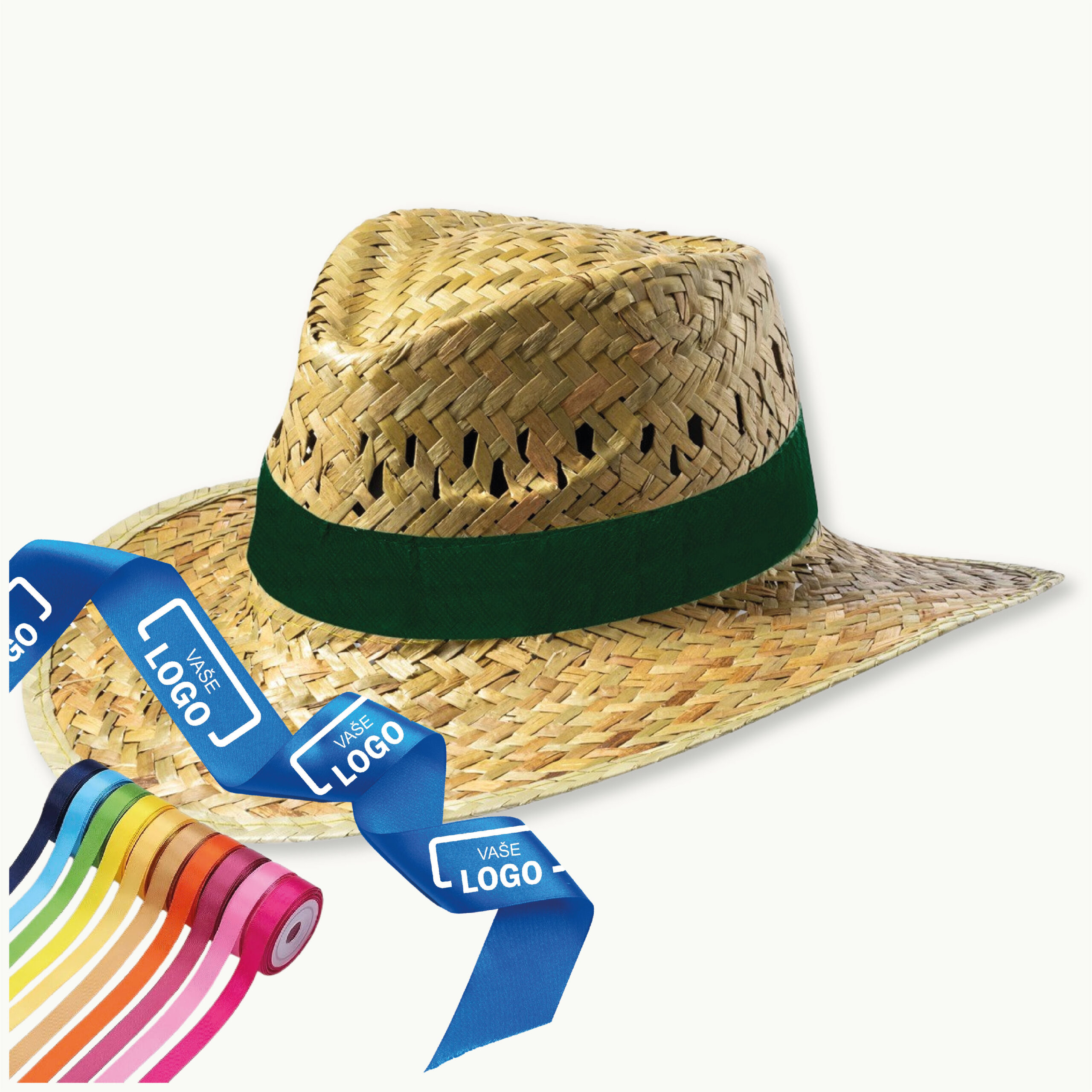 Slamený klobúk so stuhou