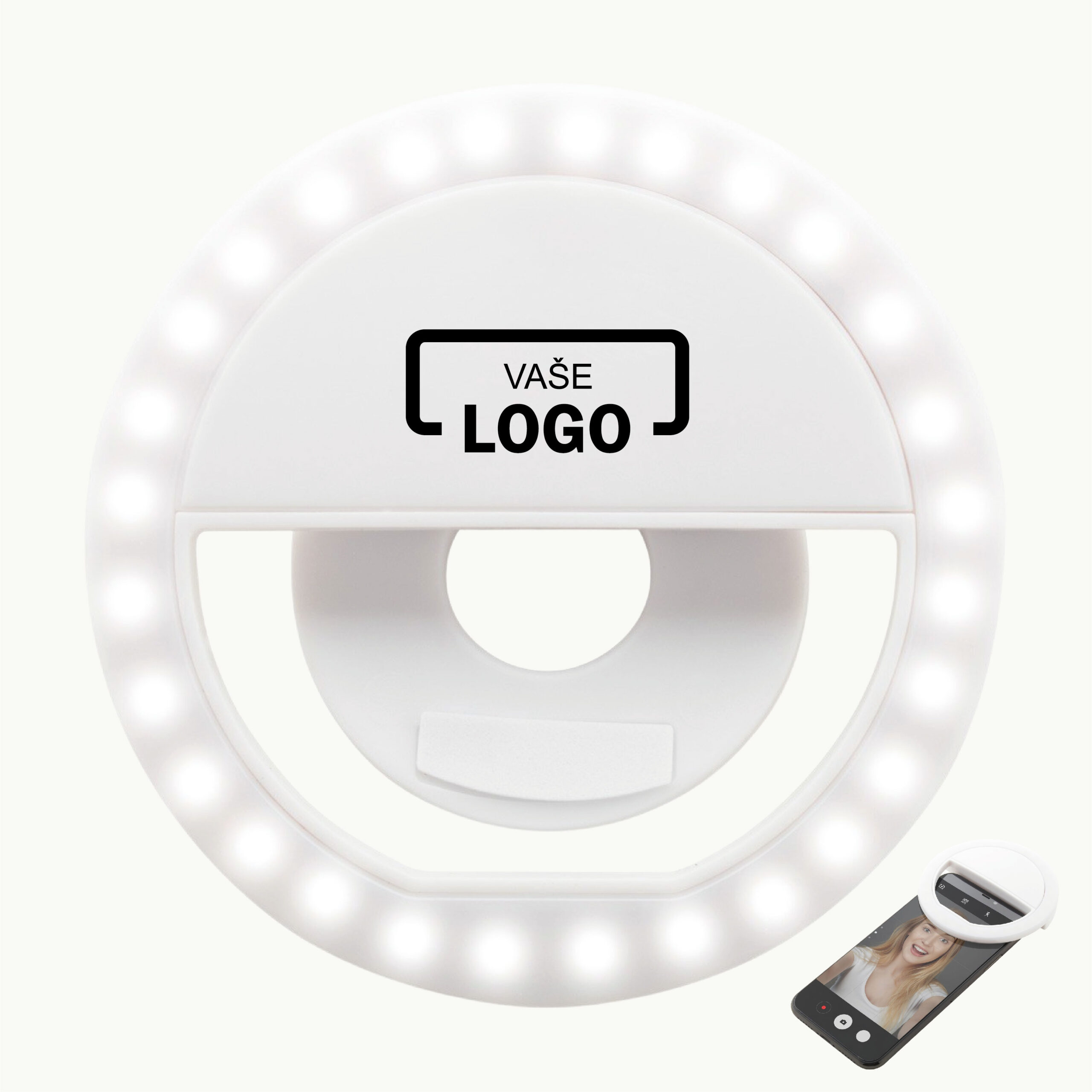 28 LED Selfie svetlá na mobil s potlačou