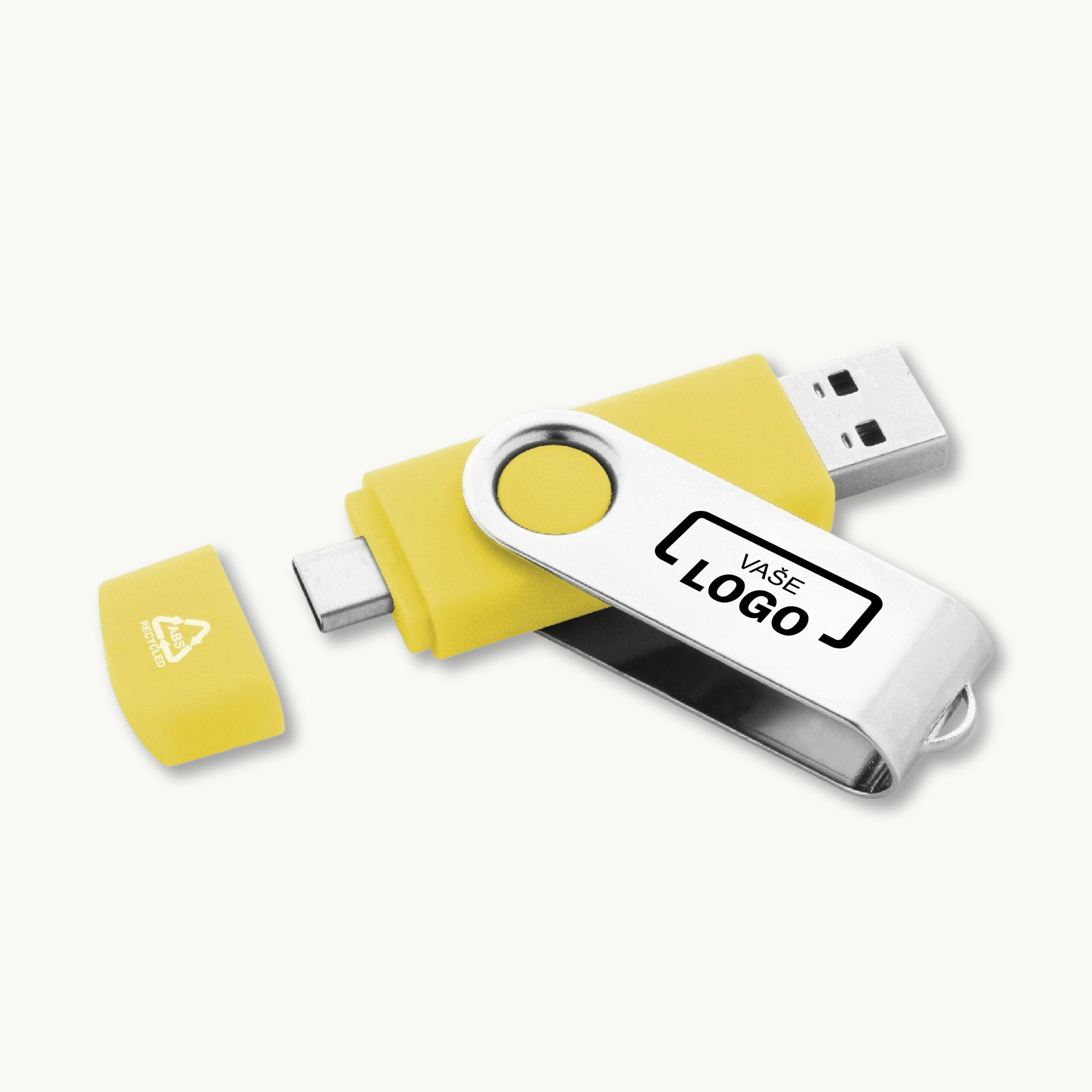 Rotačný USB kľúč + USB C obrázok 2