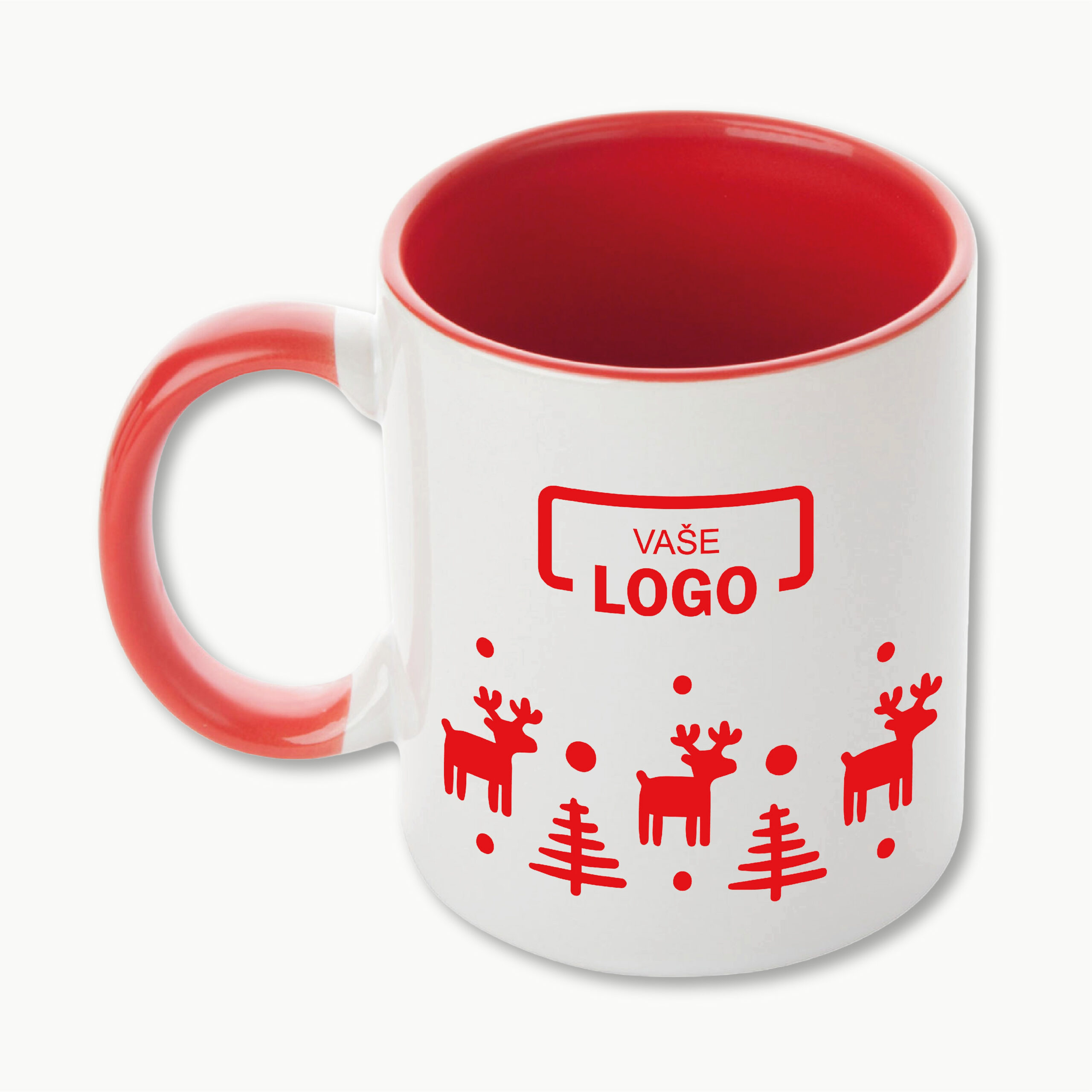 Dvoubarevný hrnek vánoční 350 ml